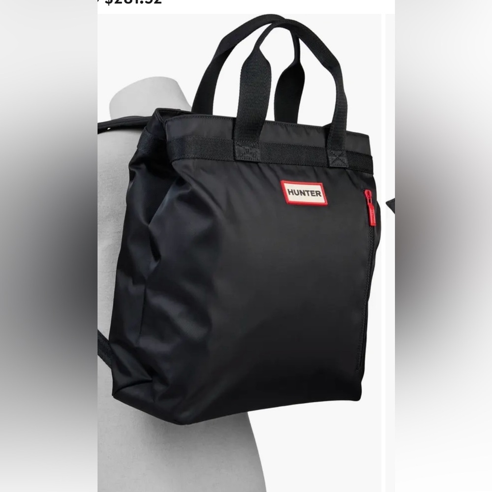 Hunter Black Laptop Bag with Red Accents